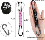 Paracord Keychain Carabiner Clip, D Ring Lanyard Hanger Stroller Hook for Water Bottle, Key, Backpacks, Men, Women