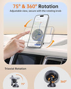 MagSafe Car Mount, Magnetic Car Phone Holder for Car Dashboard, 360° Rotating Strong Magnet Phone Mount with 3M VHB Adhesive, Compatible with iPhone 17/16/15/14/13/12 & MagSafe Cases