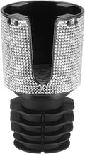Upgraded Car Cup Holder Expander with Offset Base, Fit for YETI, Hydro Flask, Large Cup Holder Expander for Car Hold 18-40 oz Bottles and Mugs, Other Bottles in 3.4"-3.8"(Bling)