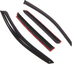 WD2-505 Dark Smoke 4 Pcs Set Window Visor (Outside Mount) Deflector Rain Guard Compatible with 2003-2008 Infiniti FX35 FX45