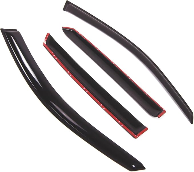 Outside Mount Window Vent Visors Rain Guards Compatible with Infiniti FX35 FX45 2003-2008 | Side Window Wind Deflectors Rain Shields | Smoke Tinted, 4 Pcs Set, DGWV-505