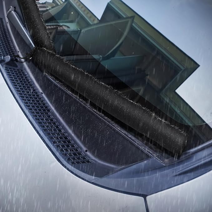 2Pcs Windshield Wiper Blade Covers - 26.3x3.7in Waterproof Polyester Protectors for RV - Car SUV and Truck Gray Wiper Blade Covers for Rain Snow and Bird Droppings