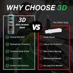 3D SiO2 Ceramic Wash & Wax Soap - 1 Gallon - pH Neutral Car Shampoo with Hydrophobic Protection & Deep Gloss | SiO2 Coating | Scratch-Free Detailing