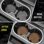 ME.FAN Car Coasters for Cup Holders [4 Pack] - 2.75In Silicone Auto Mug Mats - Universal Non-Slip Recessed Car Interior AccessoriesCoffee