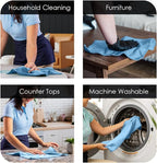 Microfiber Cleaning Cloths (Value Pack of 100) - Size 12 x 12 Inches, Highly Absorbent Cleaning Rags, Lint Free, Reusable and Washable, Microfiber Towels for Cars