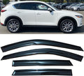 Tape On Window Visors Rain Guards Smoke Side Car Window Deflectors for 2017-2025 Mazda CX-5, CX5 Window Sun Rain Wind Vent Guards Shade 4-Pieces Set