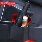 Car Trash Can with Lid, Mini Vehicle Dustbin Garbage Organizer Bin Holder, Portable Hanging Wastebasket Container for Auto, Home, Office (Red)