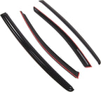 WD2-814 Dark Smoke 4 Pcs Set Window Visor (Outside Mount) Deflector Rain Guard Compatible with 2013-2016 Kia K9 K900