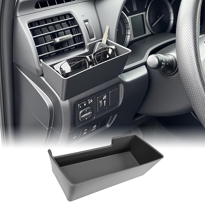 Air Vent Tray Fits for 2014-2024 Toyota 4Runner Dashboard Storage Vent Compatible with 4Runner Interior Accessories Center Console Organizer Driver Side Box