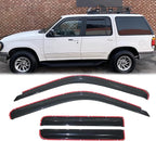 4pcs Original Shatterproof Side Window Wind Deflectors for Explorer 91-01,Tape-on Rain Guard Sets,Window Visors for Cars,Vent Deflector for 91-01 Explorer 01-05 Sport Trac 97-01 Mountaineer 94074