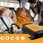 12V 200W Car Heater,2-in-1 Defroster & Defogger,Portable Car Heaters for Vehicle,Car Defroster Windshield Heater that Plugs into Cigarette Lighter with 360° Rotatable Base (Orange)