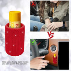 Upright Car Chapstick Holder, Bling Insulating Lip Balm Holder,Rhinestone Car Accessories for Women Interior,Suitable for Most Vehicles. (Red)
