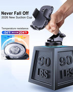 [2026 NEW] Car Phone Holder [Upgraded Strongest Suction & Clip] Cell Phone Mount for Dashboard Windshield Vent,Mobile Stand Base Truck Cradle for iPhone 17 Pro Max 16 15 14 13 12 X Samsung S25 Android
