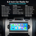 Android 13 Car Radio Stereo for Dodge Ram 2006 2007 2008, for Durango 2005 2006 2007 2008, 4GB RAM+64GB ROM Head Unit for Dodge, 6.8" CarPlay Touchscreen with Bluetooth and GPS Navigation