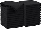 AIDEA Microfiber Cleaning Cloth Black 24PK, Microfiber Towels for Cars, Premium Car Cloths, Dusting Cloth Lint Free Cleaning Rags for SUVs, House, Kitchen, Window, Workshops,11.5×11.5"