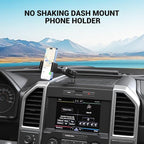 No Punching Required Dash Phone Holder, Compatible with 2015-2020 F150 2017-2022 F250 F350, Metal Cellphone Mounting Bracket Stand for Most CellPhones (Clip Type)