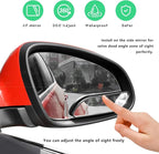2PCS Blind Spot Car Mirror, Rectangular HD Glass Wide Angle Rearview Mirror with Adjustable Stick, Long Framed ABS Housing Convex Side Rear View Mirrors for Car SUV Truck (2 PCS)
