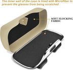Sunglass Holder for Car Visor Clip, Car Visor Glasses Case, Vehicle Visor Accessories Organizer Box, Car Sunglass Holder Suitable for Truck, SUV and Sedan to Place Glasses (Beige)
