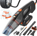 20V Car Vacuum & Air Inflator, Dual Function High Power Handheld Cordless Vacuum with 18000pa Suction Power for Car Cleaning, Household Dust Removal, Inflation