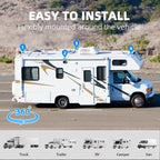 HD 1080p Backup Camera System Kit, 7-inch Reversing Monitor with Quad Split Recording IP69 Waterproof, Rear View Side View Cameras, Backup Camera for RV Truck/Trailer/Tractor/Box/Camper Y0202