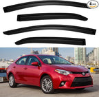 Window Visors Rain Guards for Toyota Corolla 2014-2019, Out-Channel Window Vent Wind Deflectors Visors Shades for 14-19 Corolla