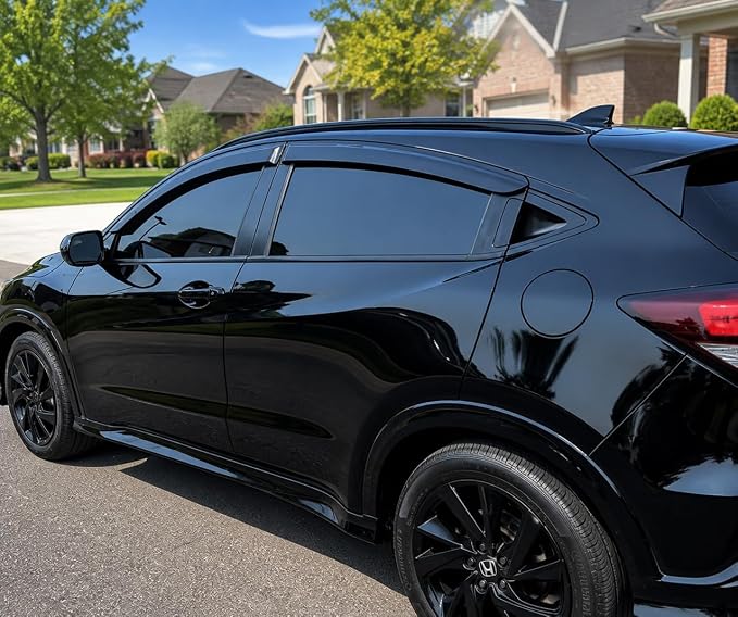 2016-2022 Tape-On Rain Guards for Honda HR-V Side Window Visor Deflectors Lx Ex Sport Ex-L HRV Durable Vent Shades 2017 2018 2019 2020 2021