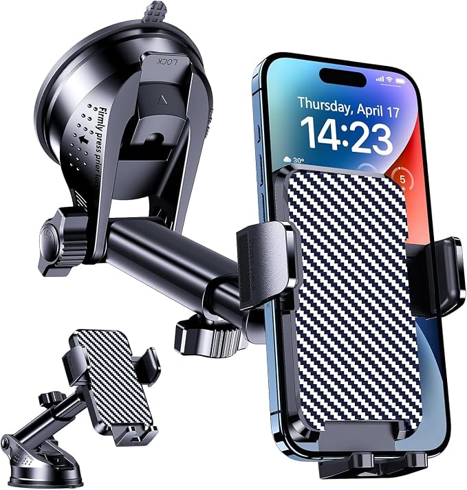 Mobile Phone Holder Car Mobile Phone Holder Car Universal Mobile Phone Holder Car 360° Rotatable Car Mobile Phone Holder Dashboard Windscreen Mobile Phone Holder Car for iPhone Android Smartphone