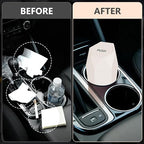 Car Trash Can with Lid - 1-Pack, Interior Accessories for Vehicles, Leakproof Garbage Can with 30 Detachable Trash Bags, Multipurpose Organizers and Storage Solutions for Home and Office (Beige)