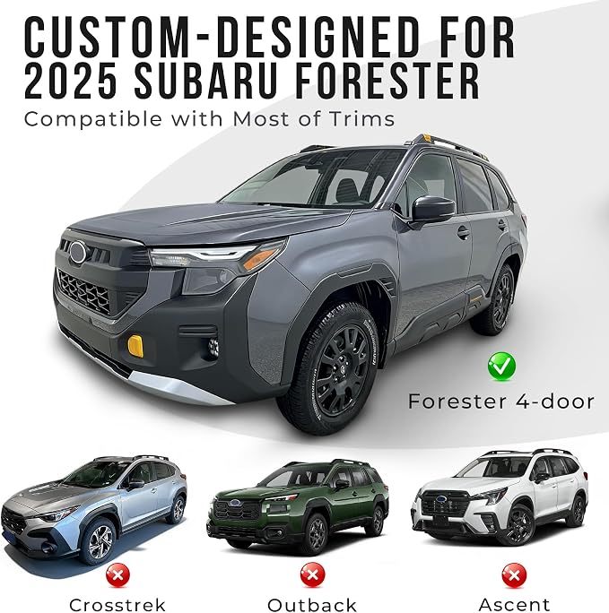 Car Door Storage Box for 2025 Subaru Forester Accessories, Front & Rear Door Side Pocket Organizer with Cup Holder Tray for Car, Non-Slip Door Slot Protective Pad, 4 Pack