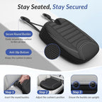 Wedge Car Seat Cushion for Tailbone Pain Relief & Better Visibility | Ergonomic Memory Foam Seat Cushion for Car with Breathable Channel Design, Fits Car, SUV, Truck, Non-Slip Mesh Cover
