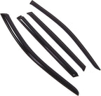 WD2-843 Dark Smoke 4 Pcs Set Window Visor (Outside Mount) Deflector Rain Guard Compatible with 2009-2014 Subaru Legacy Wagon