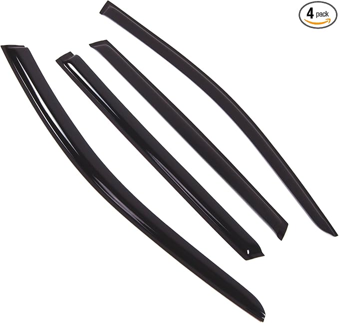 Outside Mount Window Vent Visors Rain Guards Compatible with Subaru Legacy Wagon 2009-2014 | Side Window Wind Deflectors Rain Shields | Smoke Tinted, 4 Pcs Set, DGWV-843
