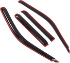 WD2-156i Dark Smoke 4 Pcs Set Window Visor (in-Channel) Deflector Rain Guard Compatible with 1991-2001 Ford Explorer