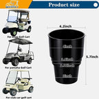 Golf Cart Cup Holder Insert Adapter Replacement fits Club Car EZGO Yamaha Golf Cart, for Placing and Securing 16.4 oz Portable Propane Gas Bottle or Drink Water Glass, (1Pcs, Black)