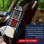 Car Seat Side Storage Pocket, Car Multifunctional Seat Organizer Hanging Bag, Auto Mobile Phone Wallet Sunglasses Mesh Net Pocket, Auto Accessories for Cars SUVs Trucks (White, 1PCS)