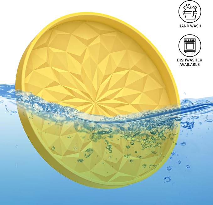 ME.FAN Car Coasters for Cup Holders [4 Pack] - 2.75In Silicone Auto Mug Mats - Universal Non-Slip Recessed Car Interior AccessoriesYellow