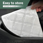 Car Steering Wheel Sunshade, 16.93" Anti-Heat Steering Wheel Protector, 3-Layer Thickened Design, Aluminum Film Car Sun & Heat Block Cover, Universal for Most Cars (Silver)