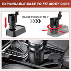 Cup Holder Expander for Car,Upgraded Car Cup Holder Expander Adapter with Offset Adjustable Base and 8" Tray, Fit Most Large Bottles and Mugs-Yeti Ramblers 14/24/36/46oz, Hydro Flasks 32/40oz