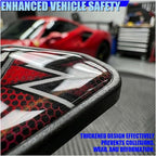 Craedli 2PCS Sport Style Car Door Edge Protector, Anti-Collision Automotive Door Corner Guards, Universal Self-Adhesive Vehicle Exterior Decoration Accessories for Car, Truck, SUV (Red)
