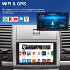 Car Radio for Nissan Sentra 2007-2012, Versa 2007-2014, 350Z 2003-2009, NV200 2009-2017, Pathfinder 1994-2007, 7 Inch Touchscree Head Unit Stereo, Carplay Android Auto GPS FM BT WiFi SWC Backup Camera