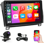 8-core 4+64G Car Stereo Radio for Toyota Tundra 2007-2013, for Toyota Sequoia 2008-2018, 10" IPS HD Touch Screen Radio with Wireless CarPlay/Android Auto/WiFi/GPS/Bluetooth/FM/SWC/Backup Camera/Mic