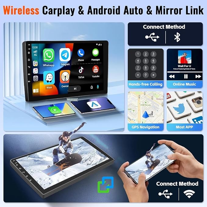 Android 13 Car Stereo Radio for Landrover Freelander 2 2007-2012 Head Unit Radio 9 Inch Touch Screen GPS Navi Wireless Carplay Android Auto WiFi Bluetooth SWC Split Screen Mirror Link RDS