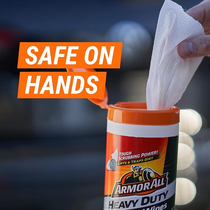 Heavy Duty Cleaning Wipes, Disposable Car Wipes, 75 Count (Pack of 6)
