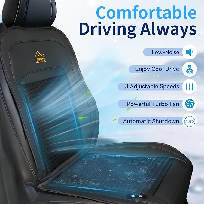 Cooling Seat Covers for Cars, 12V-24V Cooling Car seat Cover with 12 Fans and Massage, Car Seat Cooler for Truck, SUV, Sedan