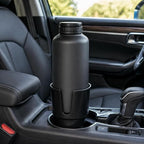 Car Cup Holder Expander for Large Bottles, Fits 32 oz to 40 oz Water Bottles and Handle Mugs, Secure Base for Most Vehicle Cup Holders, Durable ABS, Easy to Install, Durable ABS (Black)