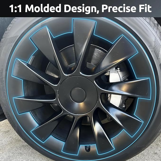 Wheel Rim Protector for Tesla Model Y 20 Inch Induction Wheels All-in-one Car Tire Trim Rings Rim Case Hubcaps Wheel Cover 2020-2024 Model Y Accessories