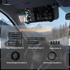 Rigid Car Sun Visor Organizer, Fiberglass MOLLE Visor Panel (2 Pack) – Tactical Overhead EDC Storage for Truck, SUV, Jeep & Emergency Gear