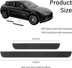 4PCS Car Door Sill Protector,Anti-Scratch Rubber Car Door Protector Edge Guards for Door Steps,Universal Waterproof Door Threshold Strips Exterior Accessories for Car Truck SUV (Black, Width 1.96")