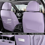 Coverado Car Seat Covers Full Set, Purple Seat Covers, Automotive Car Seat Cover, Car Seat Cushion, Car Seat Covers Front Seats Back Seat Covers, Car Seat Protector Universal Fit Most Cars
