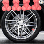 Prank Glow in The Dark Valve Stem Caps Prank, Glow in The Dark Car Tire Caps, Little Buddy Valve Cap, Glowing Tire Valve Cap, Luminous Tire Valve Stem 4 Pack (Stout Glow Pink)
